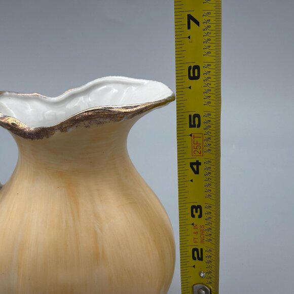 Vintage Norleans Japan Porcelain Pitcher Hand-Painted Fruit Design Gold Trim - Picture 9 of 9